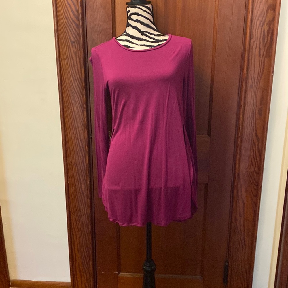 Old Navy purple long sleeve tunic style shirt size medium
